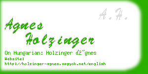 agnes holzinger business card